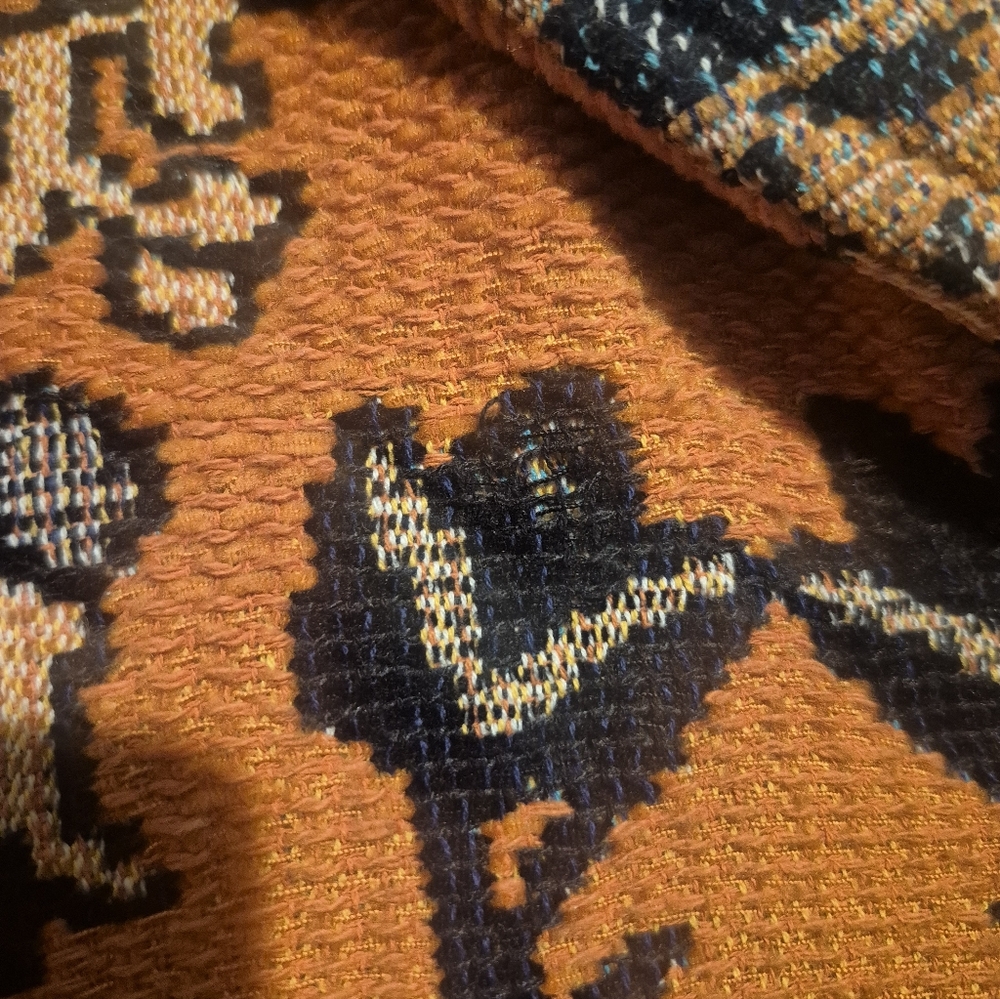 ๐โค๏ธ760Free People Mosaic Boxy Tapestry Moto Statement Jacket Coat Motorcycle - Picture 6 of 6